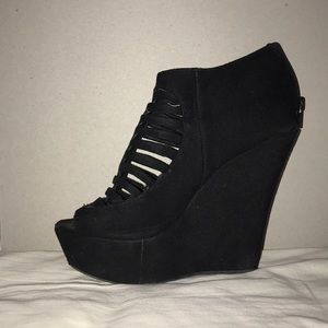 Black platform wedges from Madden Girl